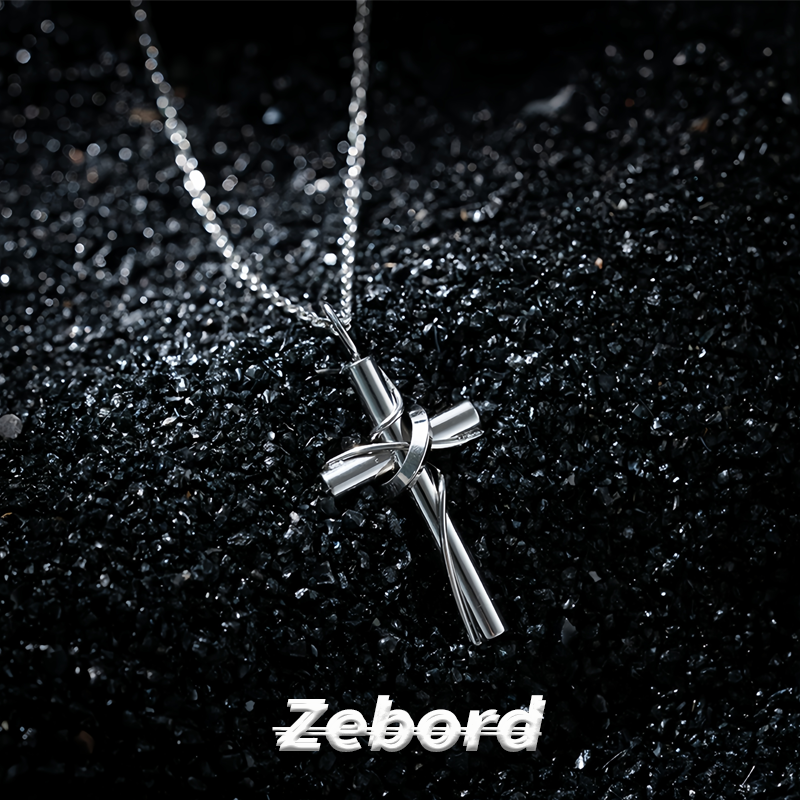 项链男潮嘻哈朋克儿童毛衣链吊坠配饰搭高街配饰帅气十字架锁骨链