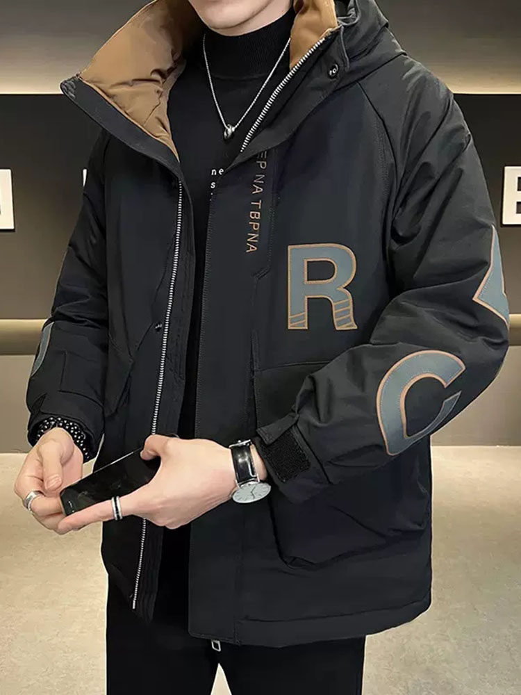 2025年新款羽绒服男士冬季中长款潮牌工装外套男款青少年品牌潮流