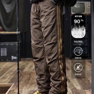 户外御寒美式 加绒加厚伞兵冲锋裤 羽绒裤 大码 秋冬 男士 90白鸭绒冬季