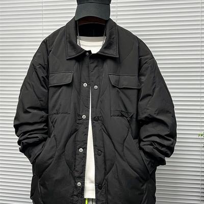 胖男孩潮牌轻薄羽绒服男冬季款休闲加肥加大码轻便白鸭绒保暖外套