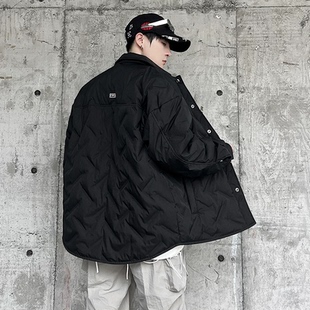 2025冬季新款男装轻薄大码羽绒服男宽松衬衫冬装男式休闲衬衣外套