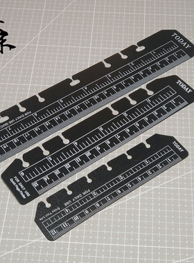 仓末Today尺活页夹A5A6A7用分割尺6孔活页尺子适配牛皮本