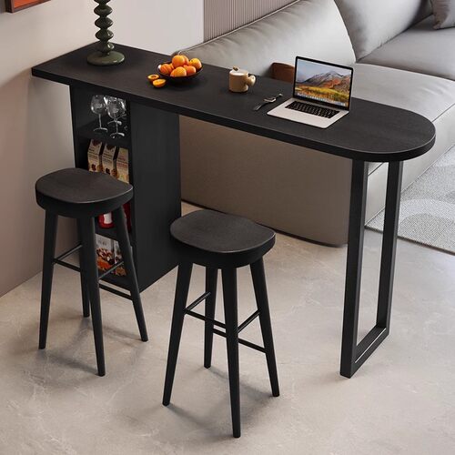 实木高级感吧台桌家用客厅沙发隔断柜高脚桌子轻奢小吧台长条桌子