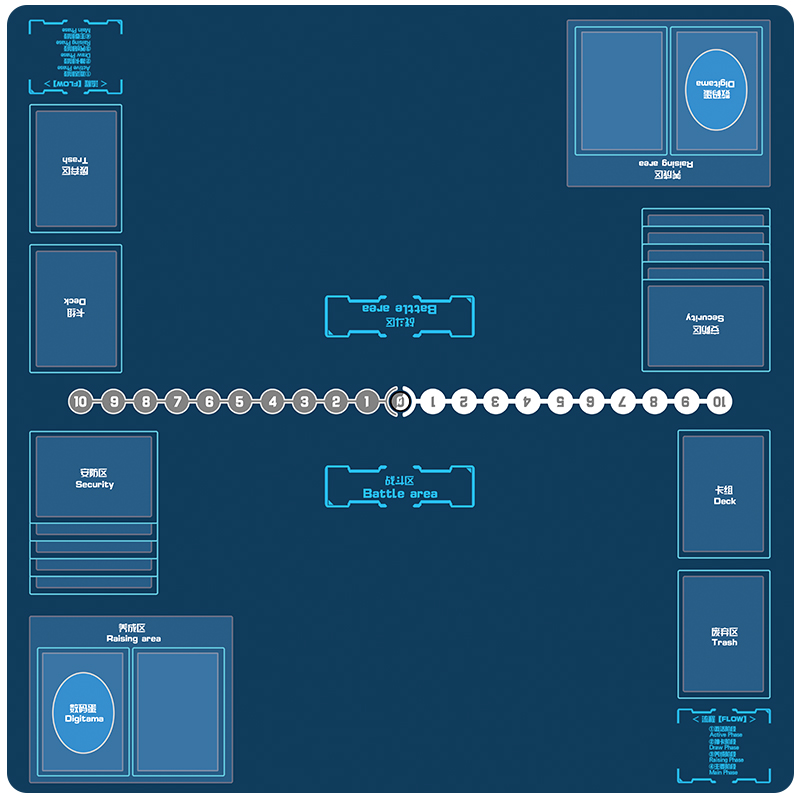 数码宝贝DTCG卡垫卡牌游戏垫暴龙大冒险天使兽对战双人对战垫子