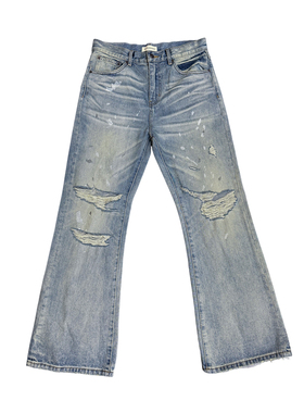 TBR 牛王系列01 646版型牛仔裤 水洗泥染立体自然猫须喇叭裤