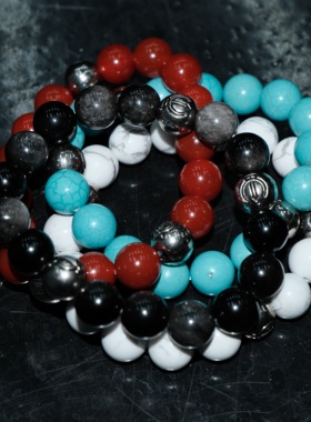 TBR 新中式手串手链 vintage复古4色优质玛瑙松石玉石