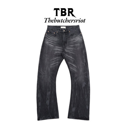 TBR 弯刀闪电黑牛王合身修身版型牛仔裤子