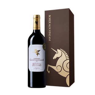翡马圣曼尼酒庄干红葡萄酒750ml单支礼盒 进口红酒波尔多右岸AOC