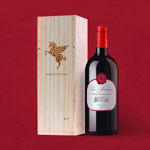 法国进口红酒 翡马美丽石景酒庄大宝樽干红葡萄酒单支礼盒装 3L