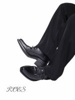 ROES elegant washed pleated thick-soled pointed-toe Derby leather shoes for both men and women's commuting, versatile for old money, trendy wizard boots thumbnail 3