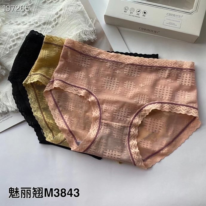 米格网纱纯棉档性感蕾丝低腰