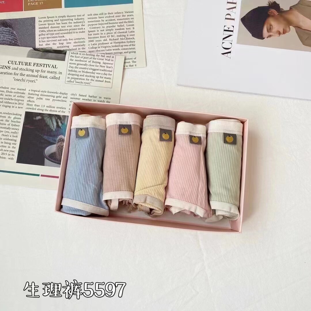生理裤简约舒适螺纹棉姨妈裤短裤