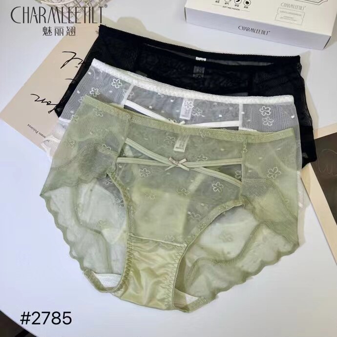魅丽翘中腰透视三角裤女性感