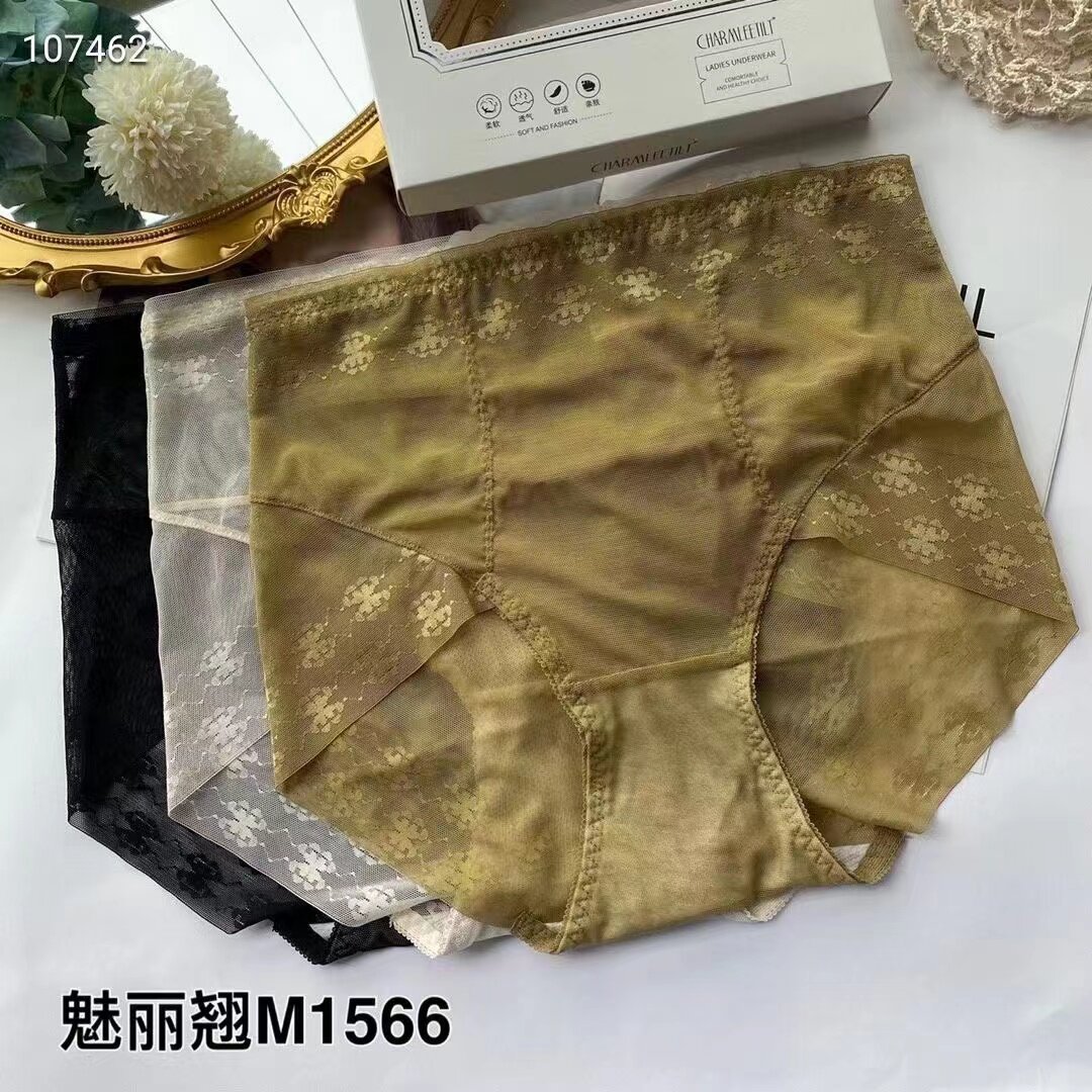 内裤女纯棉裆透气网纱大码短裤