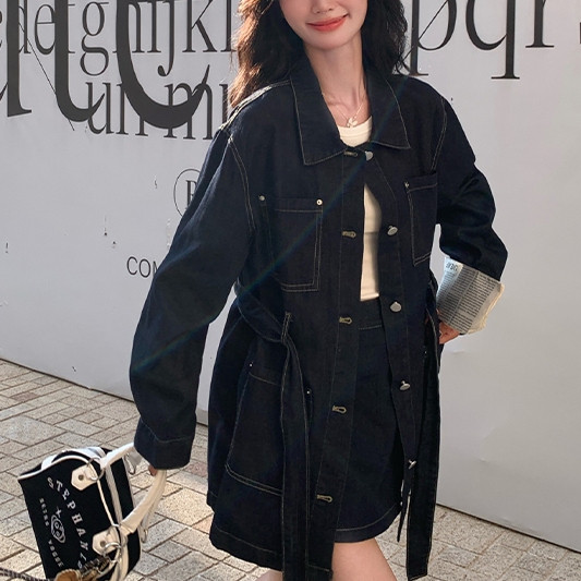 【现货】蓝色牛仔两件套套装102-807-P165-K238,女装套装/套裙,浙宝102（原188）