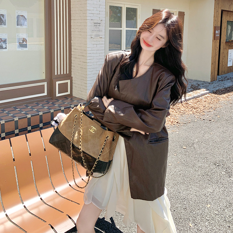 【现货】咖啡色皮衣外套102-810-P170-K238,女装皮衣,浙宝102（原188）