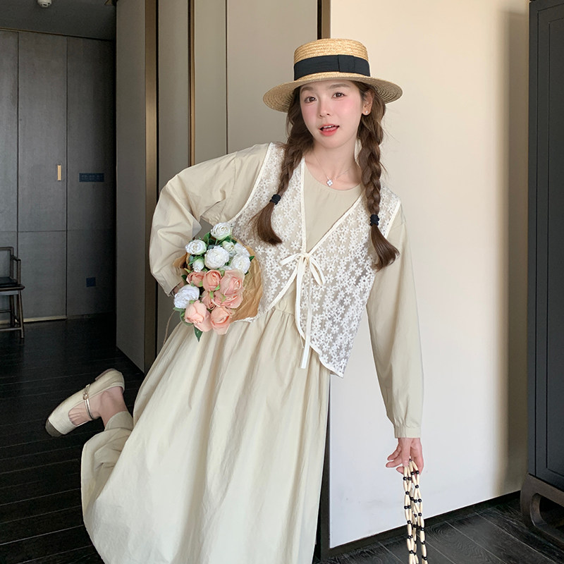 【新款现货】卡其色连衣裙两件套102-209-P135-K188,女装连衣裙,浙宝102（原188）
