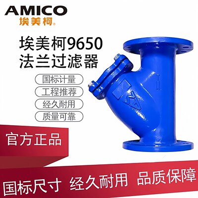 埃美柯法兰铸铁Y型过滤器9650
