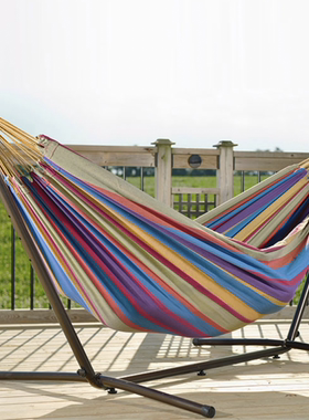 利快双人吊床Vivere钢架纯绵布便携移动庭院阳台家秋千承重 200kg