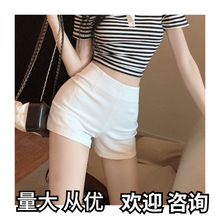 白色下半身失踪打底西装短裤女高腰显瘦a字夏季薄款紧身辣妹热裤