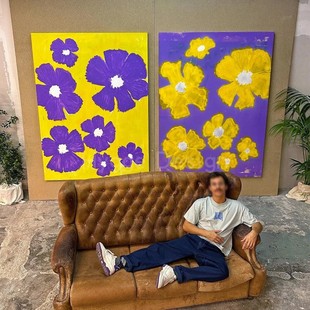 多巴胺风格 饰画卧室玄关挂沙发背景墙壁画 色彩系艺术油画感客厅装