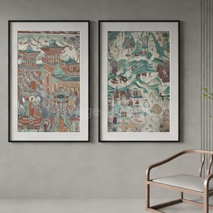 客厅装 新中式 饰画卧室办公室沙发背景墙挂画玄关壁画 梵宫仙阙