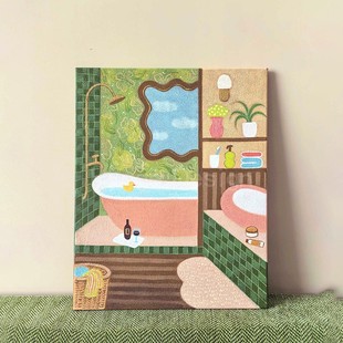 现代简约包豪斯客厅装 小众艺术儿童房卧室壁画高级感挂画 饰画法式