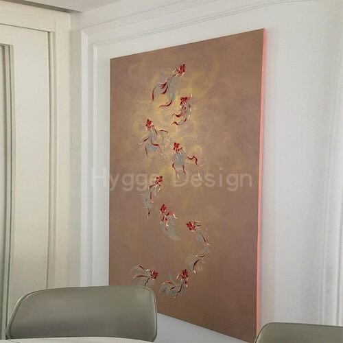 【好运锦鲤】法式中古风挂画客厅装饰画好寓意走廊摆画玄关壁挂画