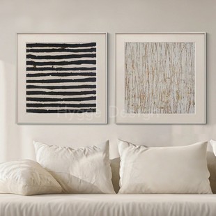 现代简约客厅装 复古抽象沙发背景墙挂画 饰画轻奢高级感法式