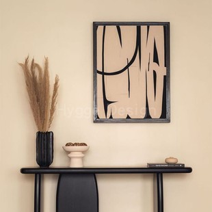 黑白极简抽象装 饰画侘寂风客厅玄关挂画现代轻奢小众艺术墙面壁画