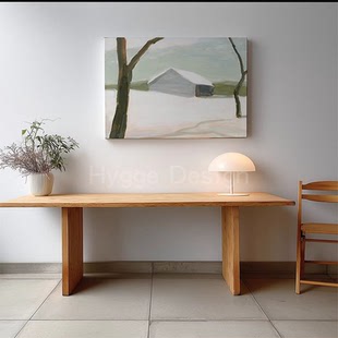 田园风客厅挂画治愈系风景餐厅装 小众艺术感乡村家居壁画 饰画横版