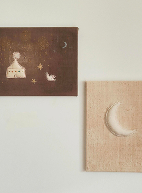 《Good night》小红书同款客厅装饰画小众艺术中古风卧室玄关挂画