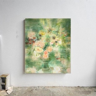 抽象艺术花卉装 餐厅客厅沙发卧室玄关壁画入户高级感挂画 饰画法式