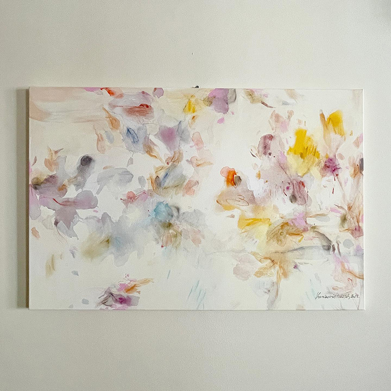 大幅抽象色块高清喷绘挂画沙发背景墙装饰画客厅壁画艺术画图片