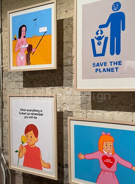 西班牙讽刺艺术家Joan Cornella客厅装饰画潮流恶搞趣味创意挂画