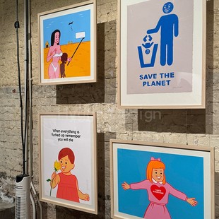 西班牙讽刺艺术家Joan 饰画潮流恶搞趣味创意挂画 Cornella客厅装