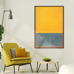 马克.罗斯科现代抽象艺术玄关客厅装 饰画极简约落地大尺寸挂客厅