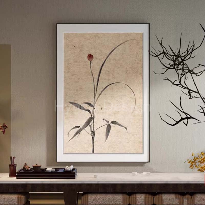 宋氏美学挂画中式客厅玄关茶室禅意壁画宋代美学软装高级感装饰画图片