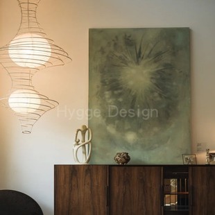 侘寂风玄关挂画小众艺术壁炉中古风客厅壁画法式 饰画 复古装