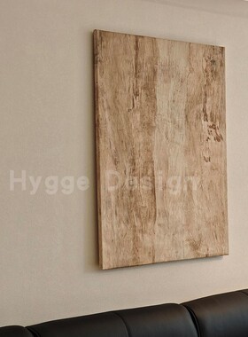 原木风小众艺术感客厅沙发背景墙装饰画侘寂风简约抽象感玄关挂画