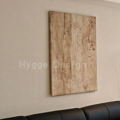 原木风小众艺术感客厅沙发背景墙装饰画侘寂风简约抽象感玄关挂画