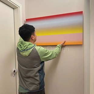 多巴胺彩色走廊过道卧室装 饰画摆件小众彩虹高级感抽象彩虹壁挂画