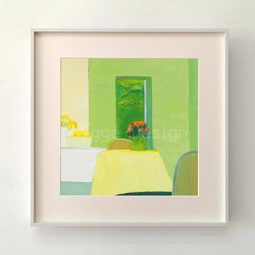 ins风艺术风景《青柠与晴光》客厅装饰画现代温馨治愈系卧室挂画