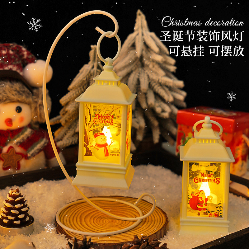 圣诞节卡通装饰风灯led电子蜡烛灯圣诞氛围布置装饰摆件圣诞礼物