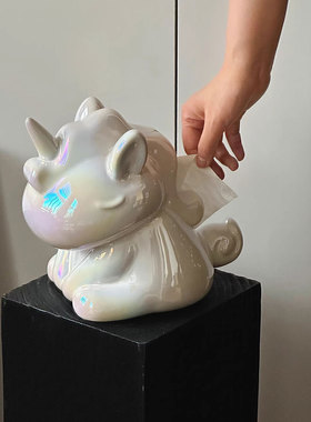 陶瓷纸巾盒收纳盒客厅餐桌茶几家用创意家居摆件纸抽盒抽纸盒