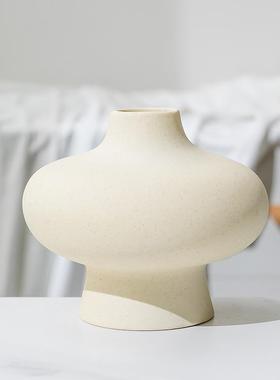 家居奶油风花瓶办公室摆件客厅水培干花鲜花插花陶瓷工艺品