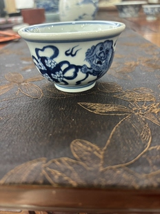 景德镇手工手绘青花狮子滚绣球柴窑青花三才盖碗茶具茶器