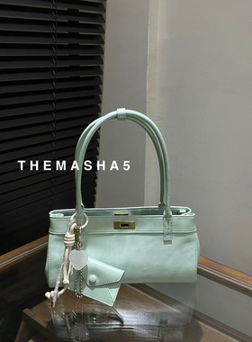 玛莎99096新款女包小众轻奢铂金凯莉单肩包腋下包时尚洋气包包