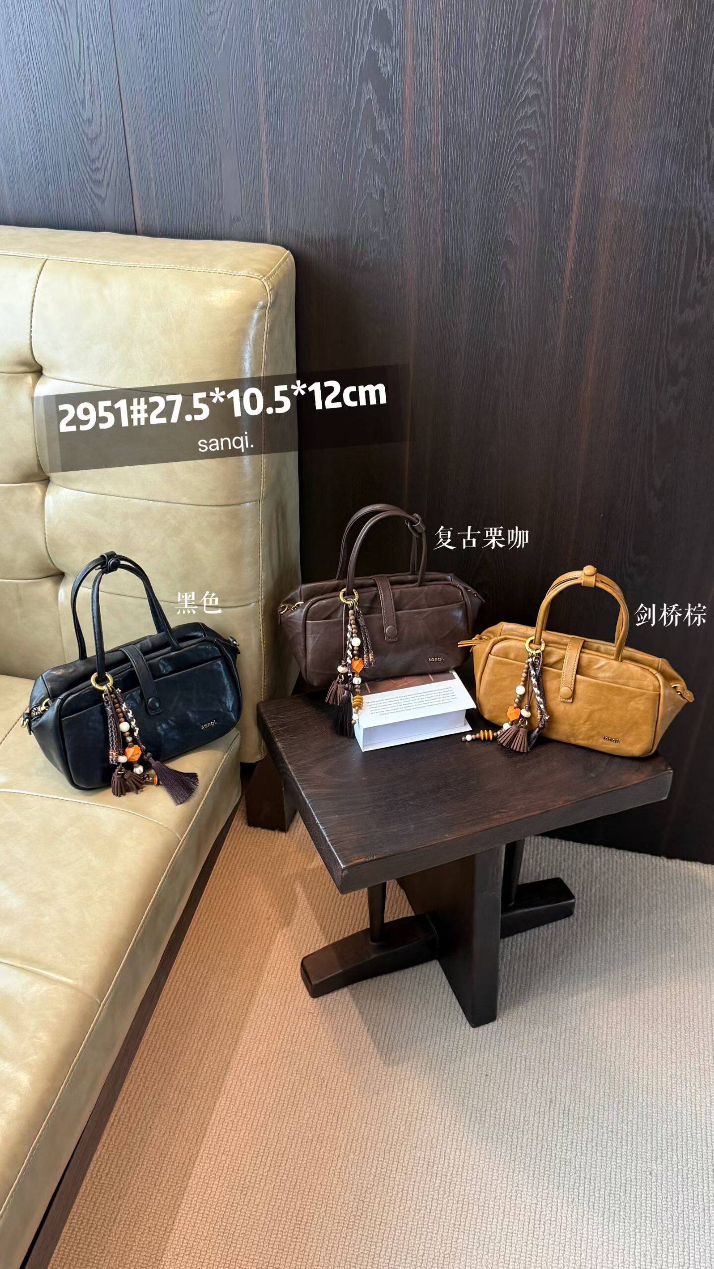 时光里小叁七2951新款女包单肩斜挎包手提包软皮高级感小众包包