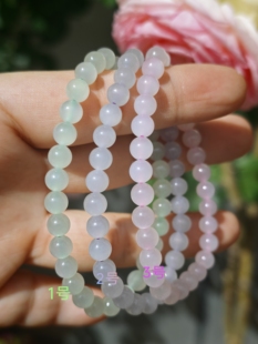 如意玉都-和田玉高冰卡6mm手串，冰烟紫、藕粉、晴水高冰手串手链